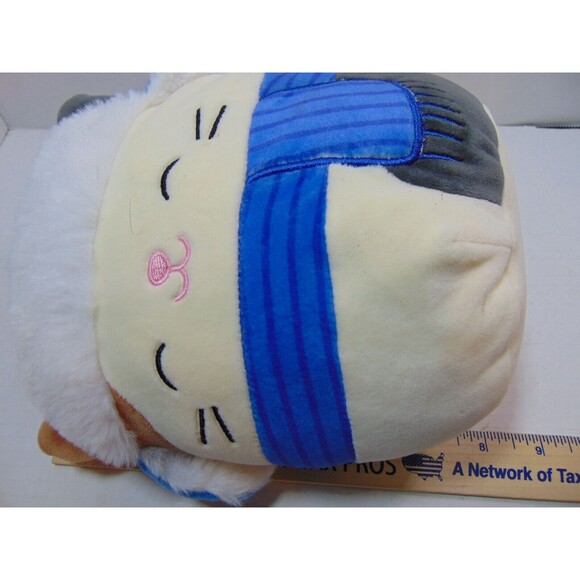 Squishmallow 8" Cam Calico Cat Blue Trapper Hat Scarf Feline Plush - Picture 10 of 10
